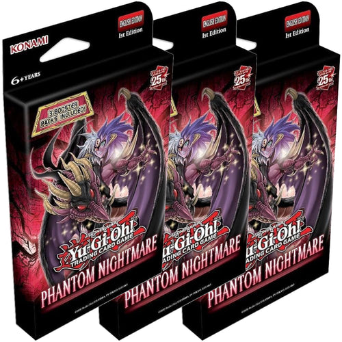 Bundle - 3x Yu-Gi-Oh! TCG: Phantom Nightmare 3-Pack Tuckbox (9 бустъра)