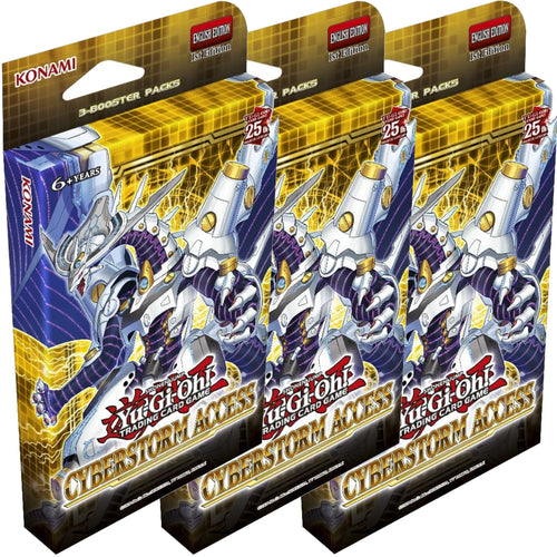 Bundle - 3x Yu-Gi-Oh! TCG: Cyberstorm Access 3-Pack Tuckbox (9 бустъра)